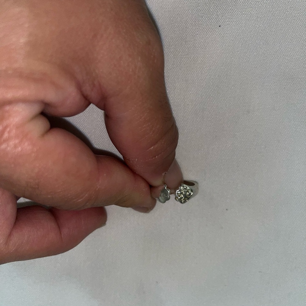 Elegant Sterling silver paw ring